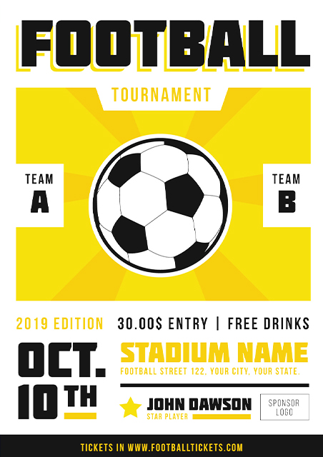 Flat-Yellow-Hand-Drawn-Tournament-Football-Invitation-Card